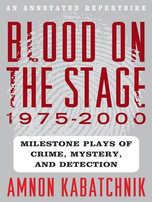 cover image of Blood on the Stage, 1975-2000